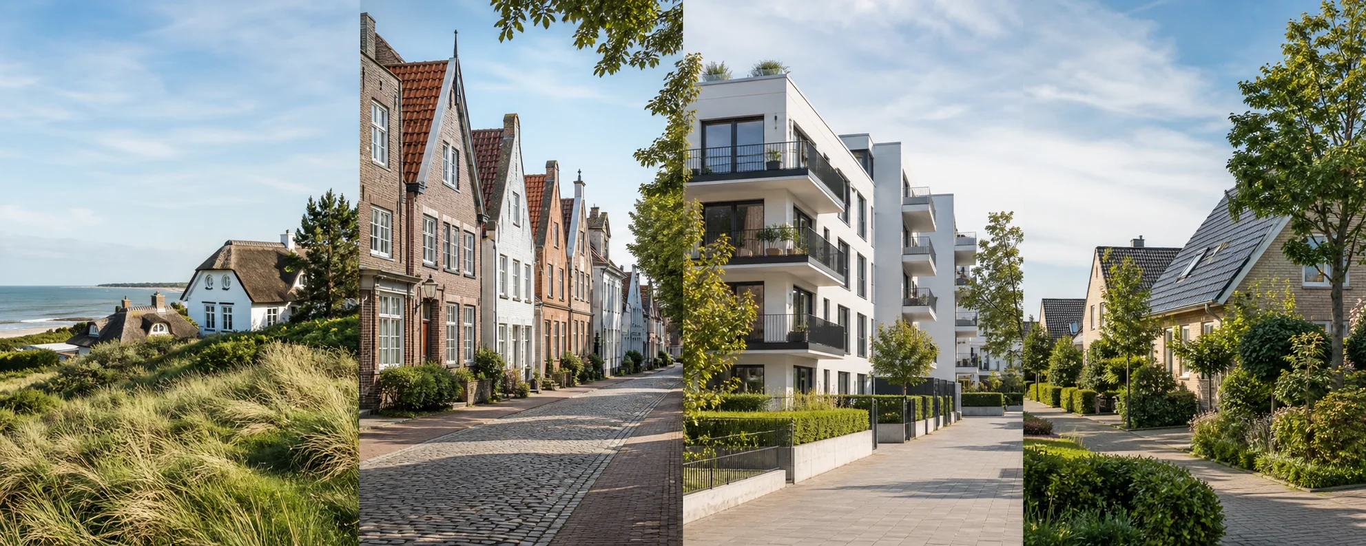Verschiedene Wohnregionen in Deutschland – von der Küste bis zur Stadt